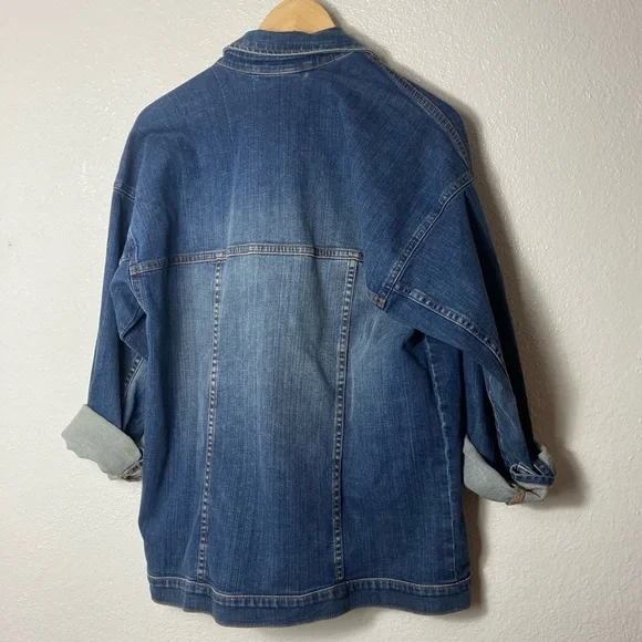 Eileen fisher oversized jean jacket - Picture 5 of 6
